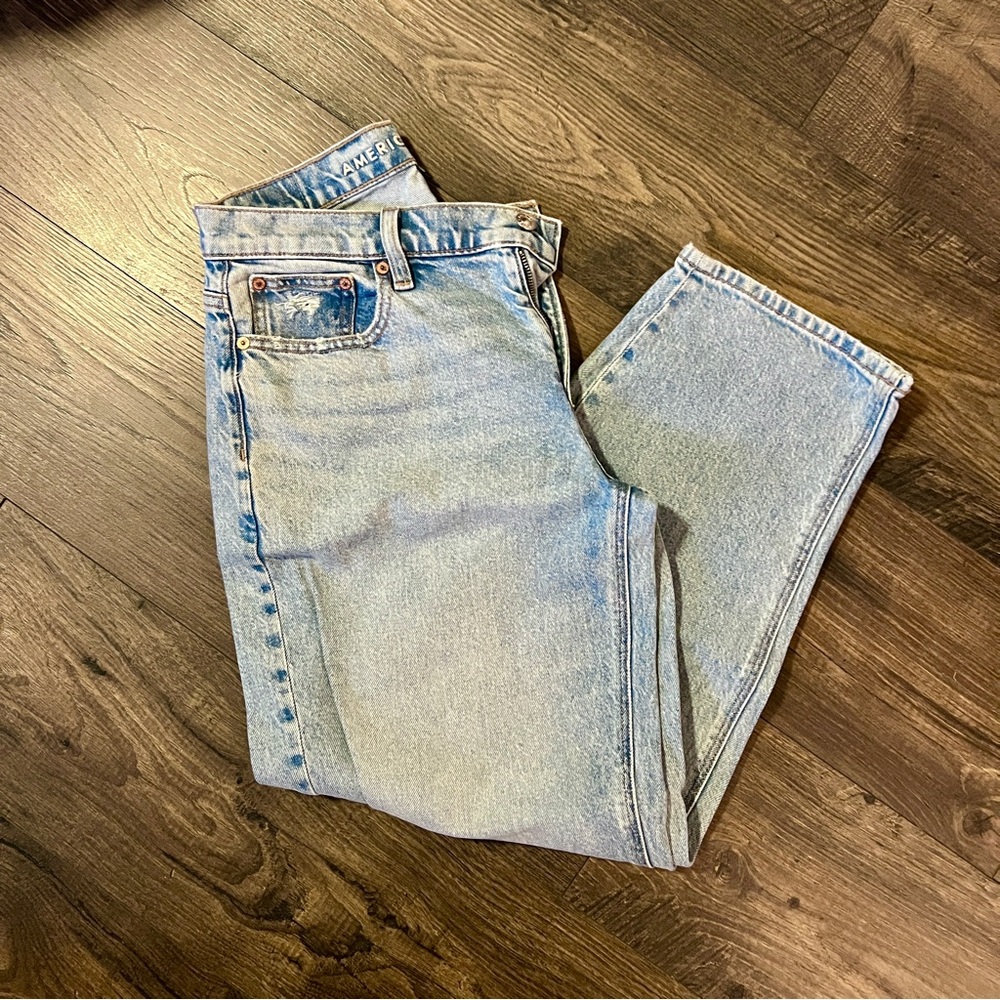 American Eagle Outfitters Light Blue Stretch Barrel Denim